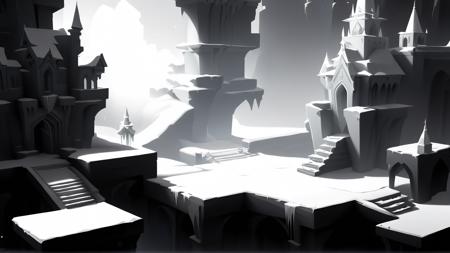 Whitebox Style SDXL - Environment & Level Design Concept Art Game Dev Tool