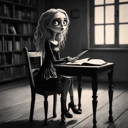 Tim Burton Female Diffusion SDXL