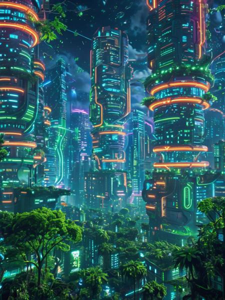 futuristic city LoRA [XL+Pony]
