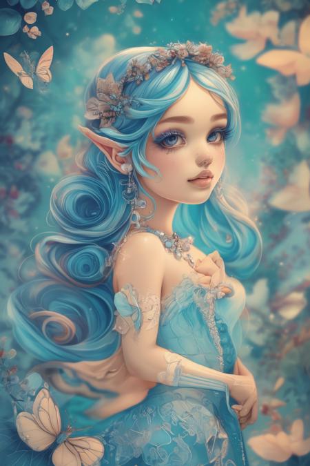 A poster style for a butterfly fairy - tangbohu 12