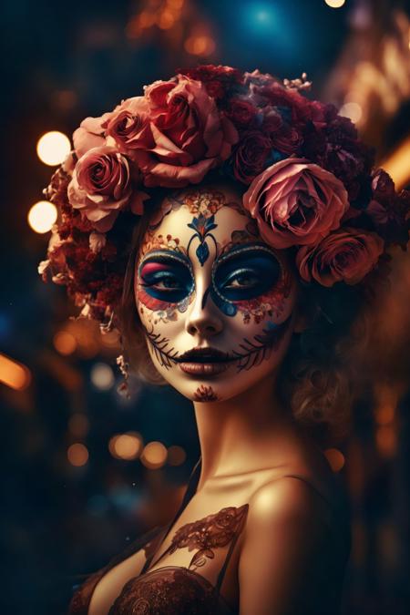 Catrina Makeup with Ornaments (Mexican Skull)