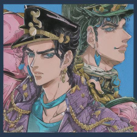 Hirohiko Araki JoJo cover art LORA