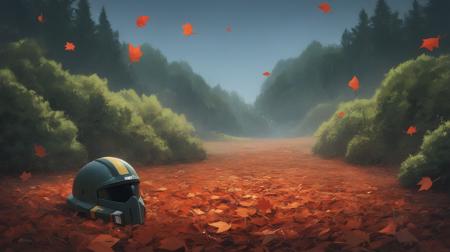 Helmet on the ground (PonyXL)