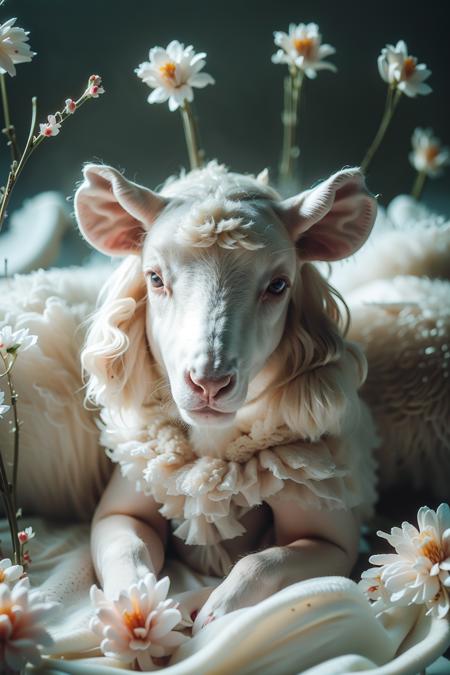 Girl and Sheep