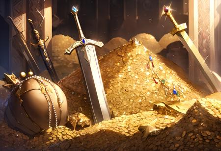 Treasure Room Background (Animagine, Pony, SD1.5)