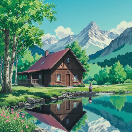 Kiki's Delivery Service (studio Ghibli style)