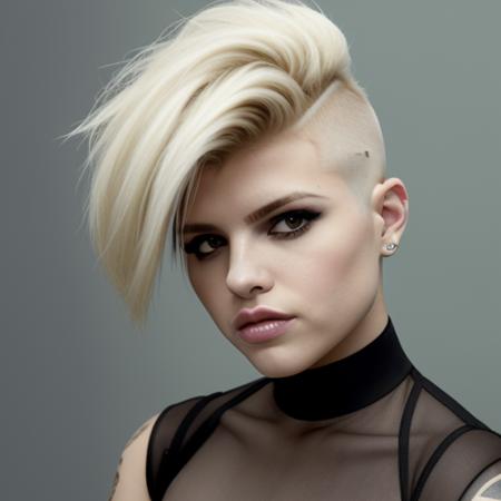 Semi shaved hair