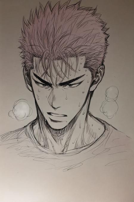 [illustrious XL] Inoue Takehiko/井上雄彦 《SLAM DUNK》/《灌篮高手》 樱木花道、流川枫 - Artist Style