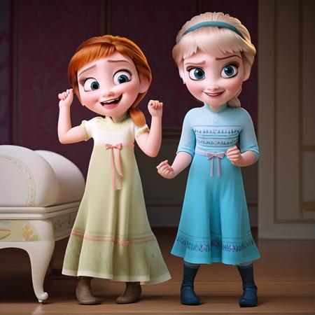Anna & Elsa (sister in the past) Frozen (Pony)