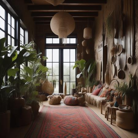 Boho style interior design