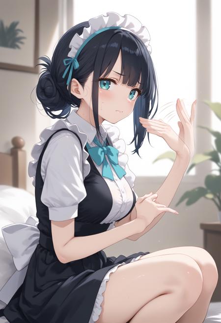 [SDXL&Pony] fanning self / fanning face / 手うちわ