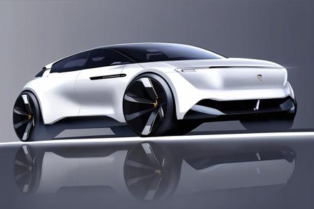 Car 2D Rendering (neutral) for Automotive design