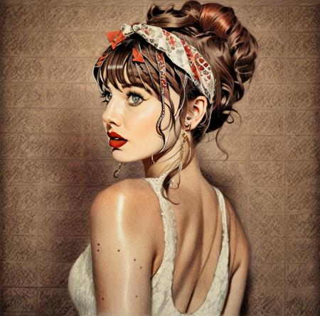 Retro painting style