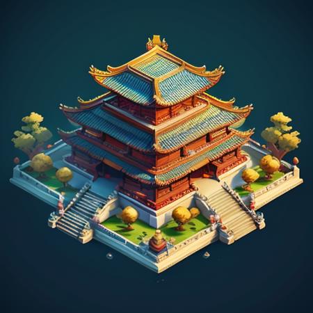 Isometric Chinese style Architecture LoRa