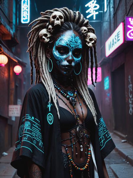 Neon Cyberpunk - Techno-Mages FLUX, SDXL & SD1.5