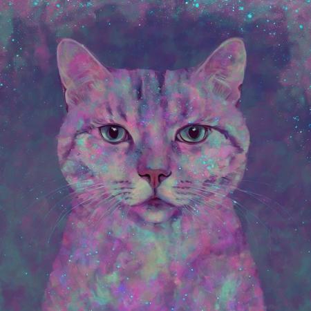 Glittery portrait