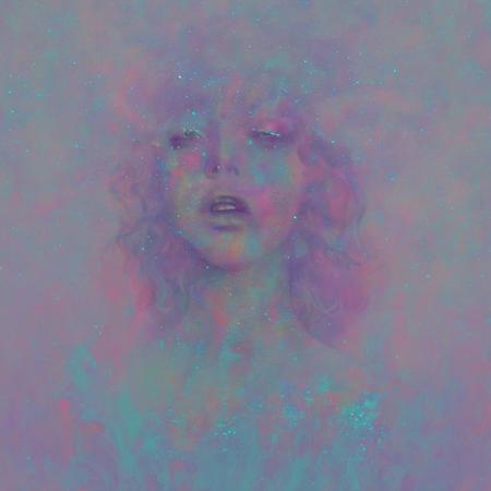 Glittery portrait