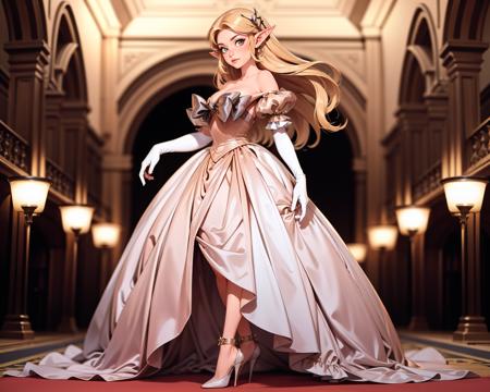Off-Shoulder Satin Ballgown | The King and I
