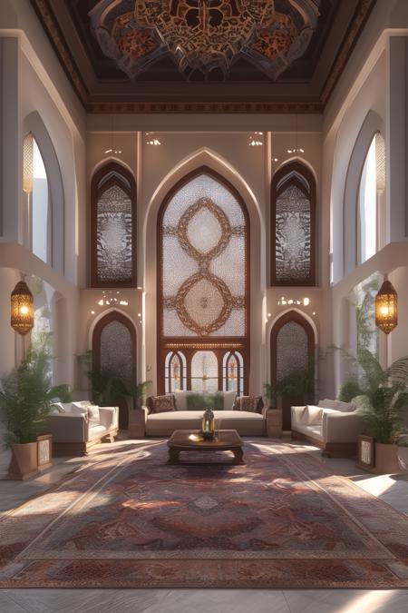 A Middle Eastern interior style