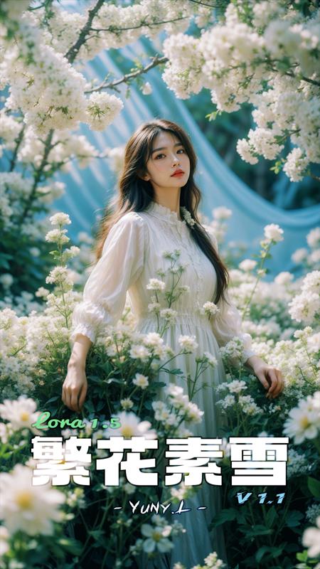 YUNY_ Beautiful Snow Amidst the Blooming Flowers
