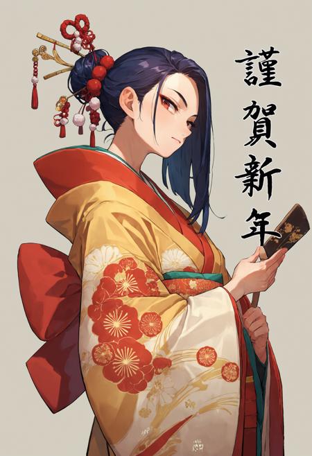 (PonyXL) 謹賀新年XL | Happy New Year Kanji Template版本v1.0 (ID: 400903)