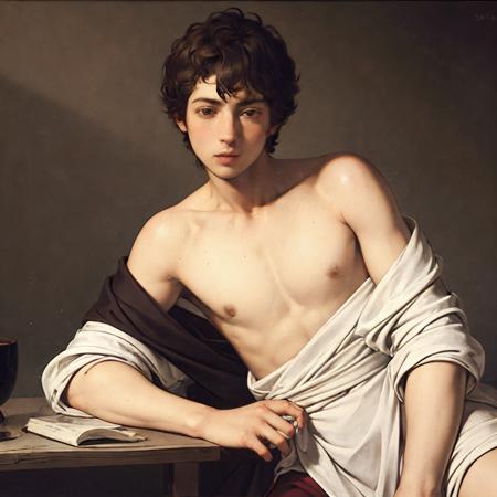 Caravaggio oil painting style