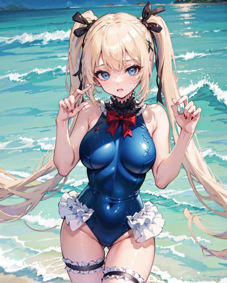 Marie Rose (DOA)+(Azur Lane) Devilish Servant Against the Splashing Waves 玛丽罗斯 泳装版本v1.0 (ID: 60211)