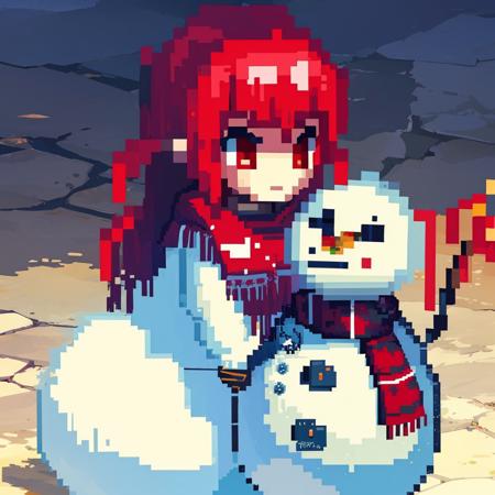 Pixel Snowman Suit (Dungeon Fighter Online) DNF大头像素雪人套装表情包