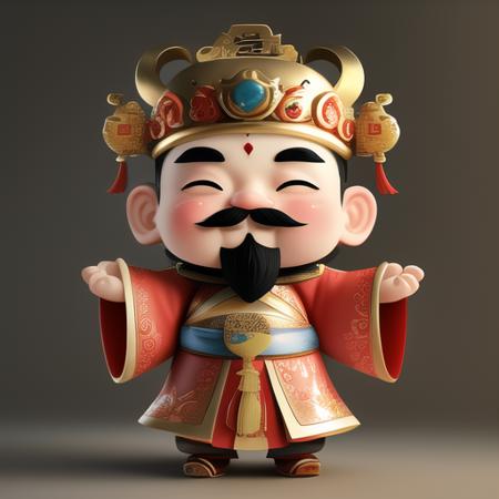 大峰3D卡通财神丨新年必备 God of Wealth  Chinese style