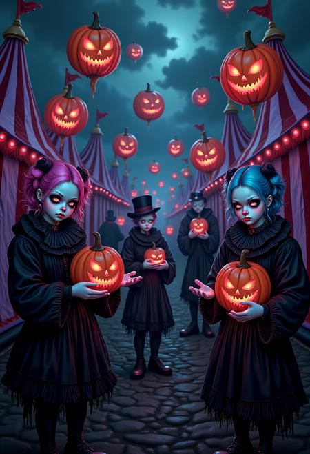 Pastel Goth Dark Circus [SD, Flux]