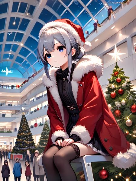 girl like christmas tree