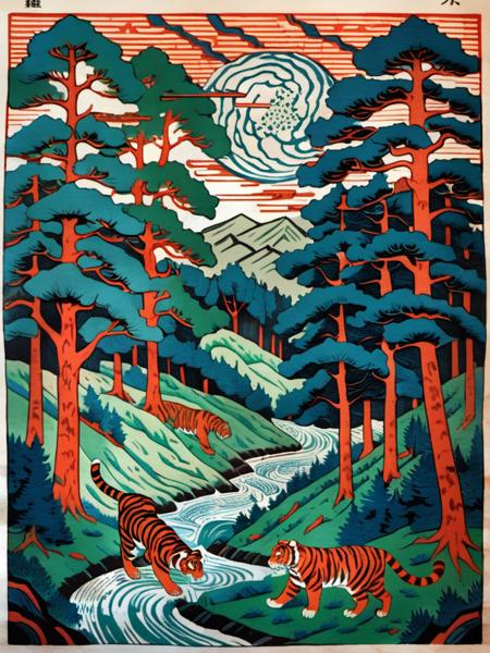 Fresh Ideas@Woodblock prints_SDXL