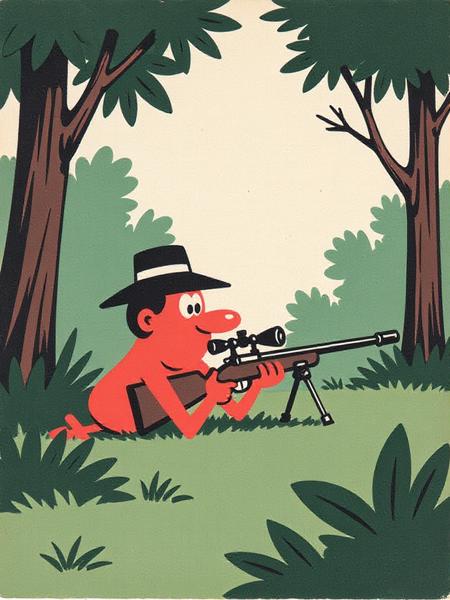 Wizard's Vintage Minimalism Cartoon
