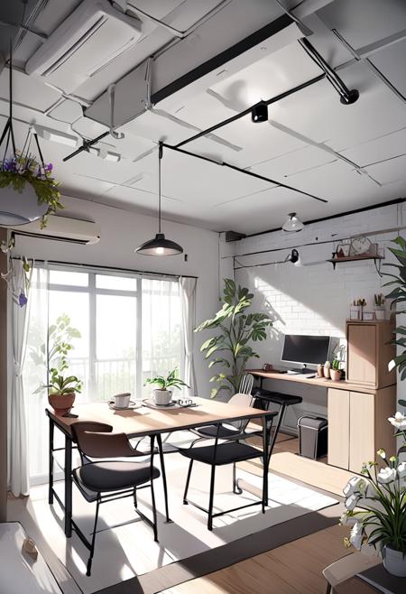 日本の住宅のLDK (living room & dining room & kitchen) SDXL