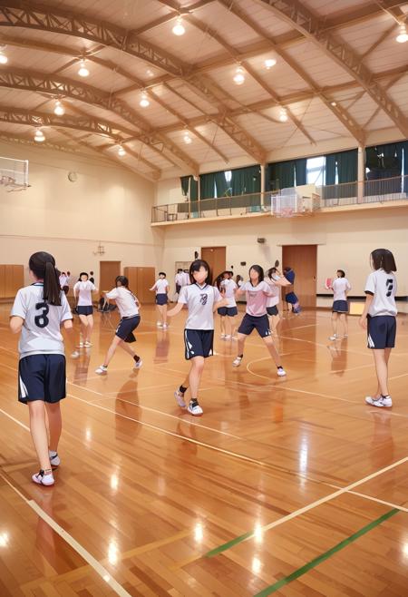 体育館 Japanese school gymnasium PONY