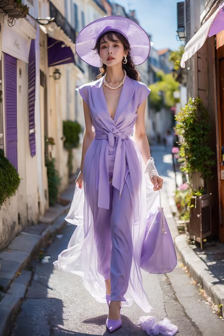 Graceful Wanderer in Lavender