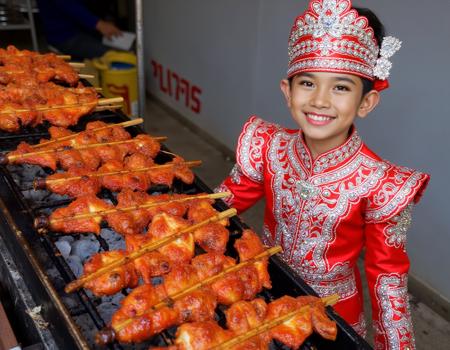 Bangtan grilled chicken skewers