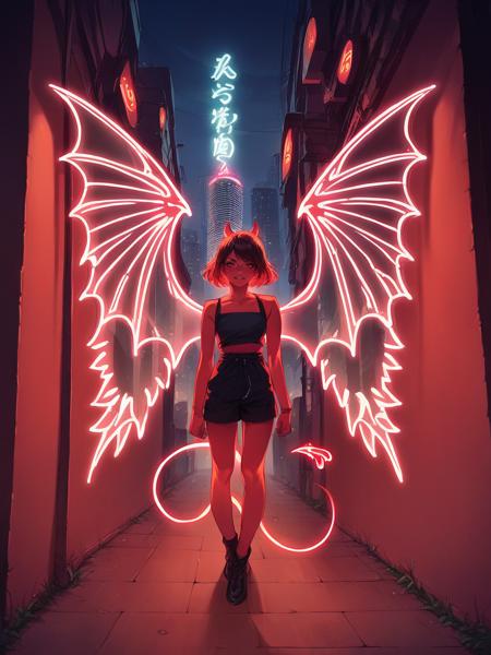 Neon Light Wings