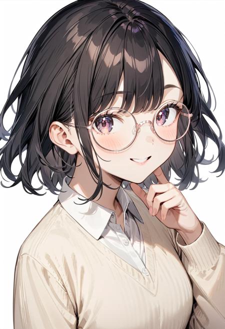 round metal frame glasses1 SDXL