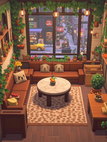【Game Assets】 Cartoon-style 3D isometric background assets for small games FLUX