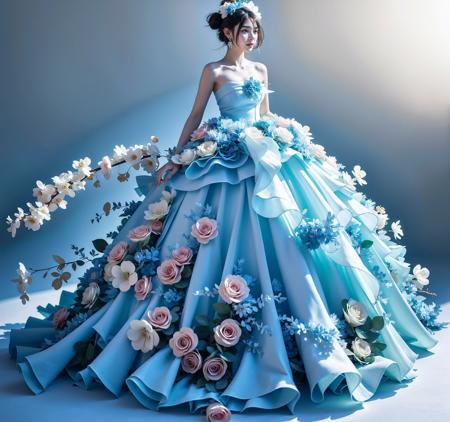 JAY - BLUE FLOWER DRESS