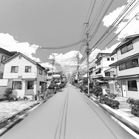 日本の住宅街の道路 / Residential streets in Japan SDXL