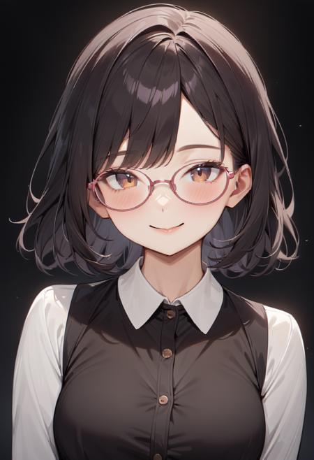 oval metal frame glasses2 SDXL