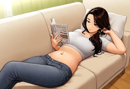 Navel Stud Piercing [Concept] (NoobAI)