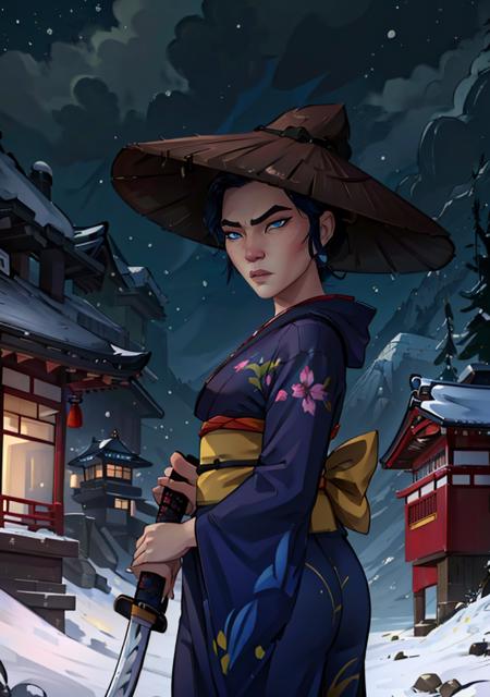 Mizu - Blue Eye Samurai - Character by YeiyeiArt