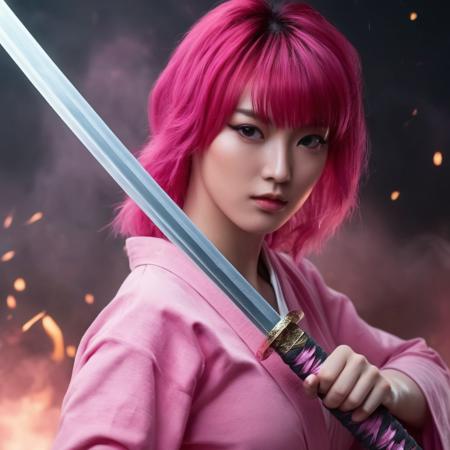 Female (Male) Samurai cinematic style XL + SD1.5