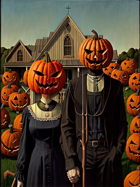 SD1.5 Pumpkin Head LoRA版本v1.0 (ID: 175966)