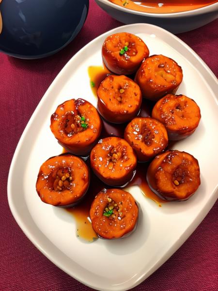 Braised intestines in brown sauce/Jiuzhuan Dachang/山东菜 九转大肠