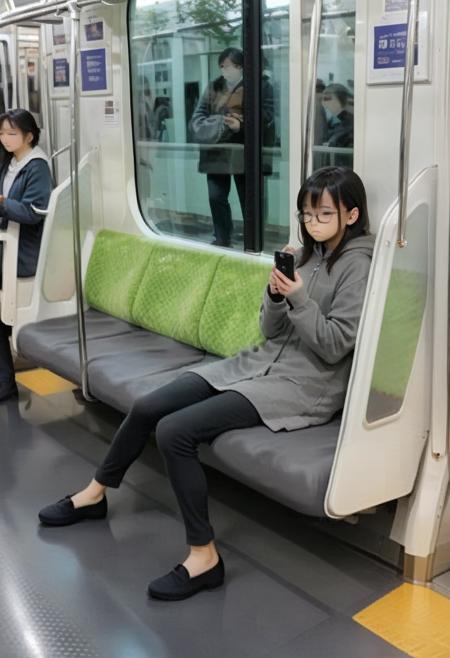 JR East E235 series train interior PONY