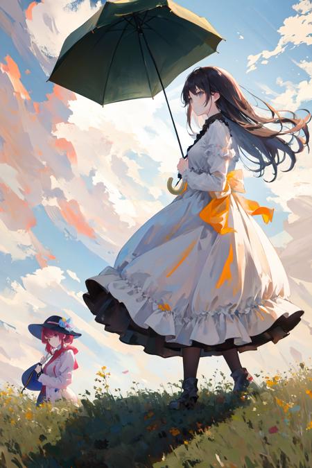 Woman with a Parasol (fine art parody)